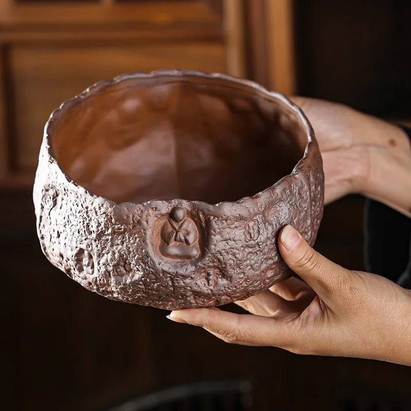 Coarse Pottery Tea Basin Handmade Meditation Small Cup Wash Washed Tea Residue Barrel Utensils