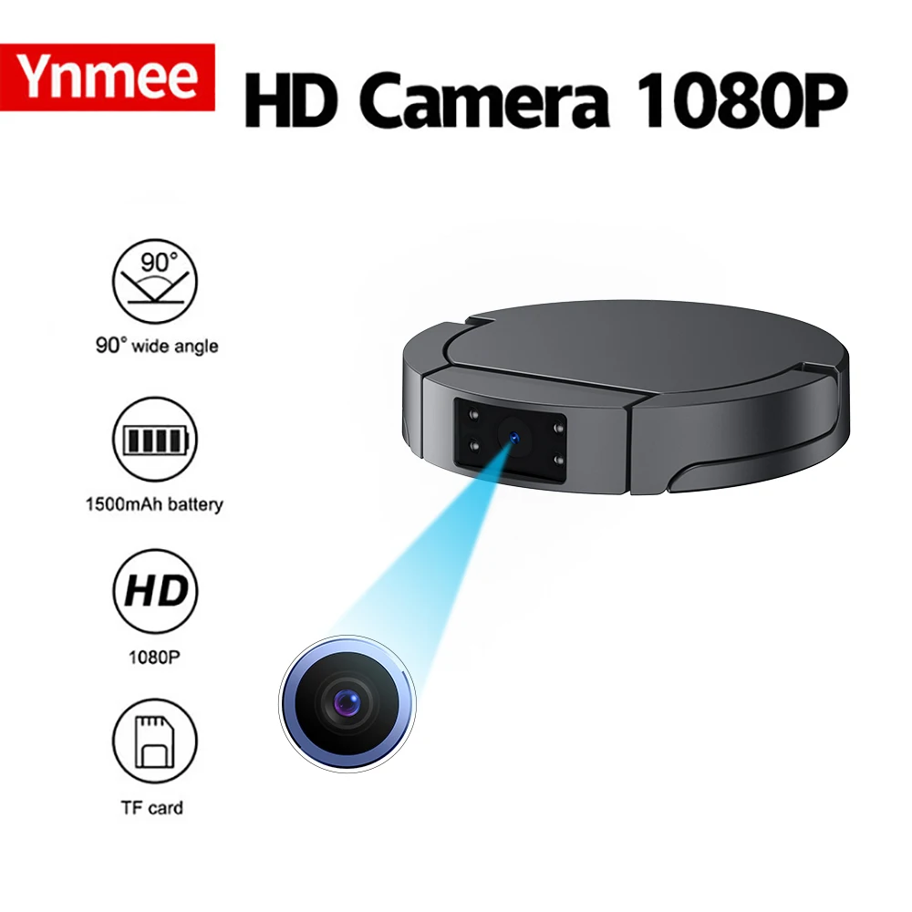 

Ynmee MD35 Desktop Mini Camera HD 1080P Security Round Body Cameras Night Vision Motion Detection Small DV Miniature Camcorders