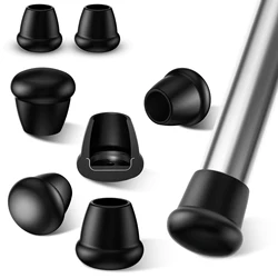 Black Silicone Furniture Leg Floor Protectors - 0.75 Inch Chair and Table Feet Covers for Hardwood Floor Scratch Prevention (0.75 inch)