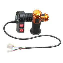 Enhanced Throttle Handlebar Grip for E - Bikes - Speed Control and Cable Forward/Reverse Feature (Gold)
