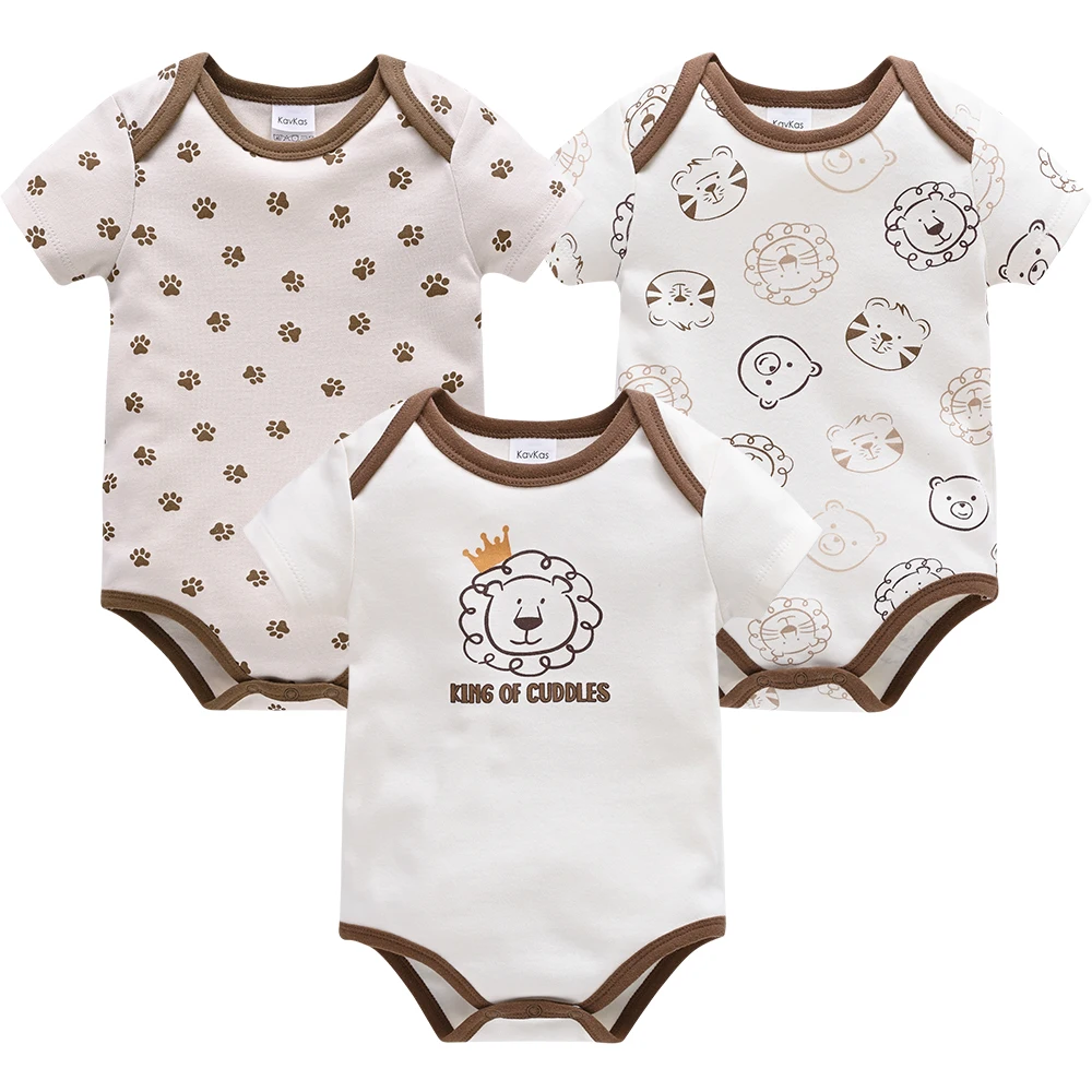 3 개/대  소녀 바디 슈트 Loungewear 바디 슈트 반팔  점프 슈트 Kids Baby Boys Clothes Romper ropa bebe nina