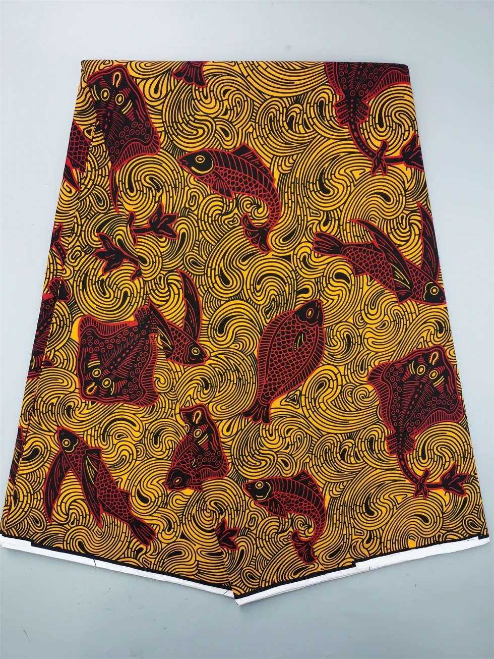 Authentic Wax Print Fabric African Dress Material 100% Cotton, 6 Yards