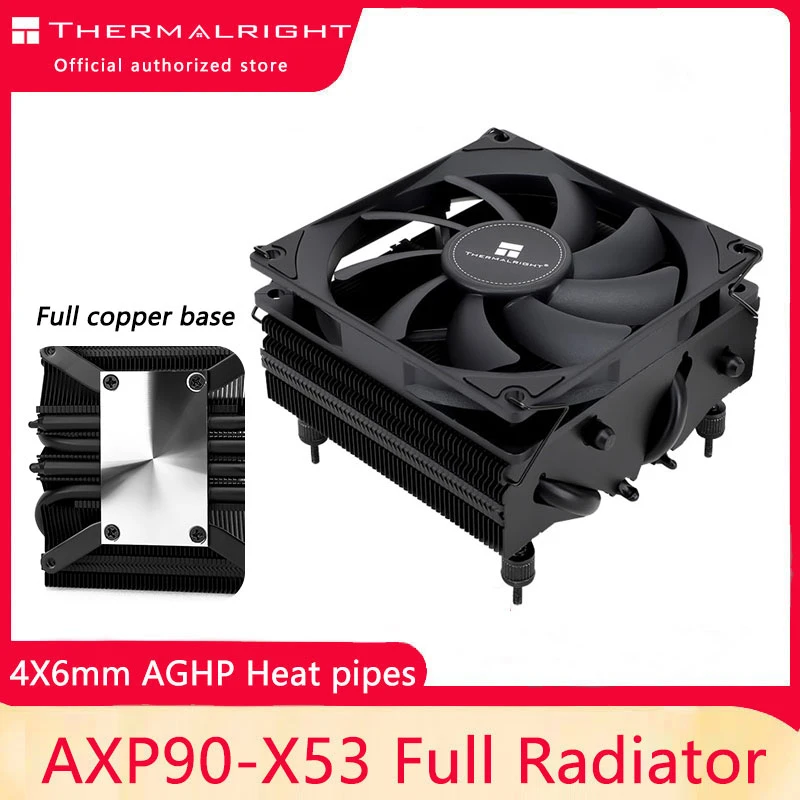 Thermalright Axp90x53 Full Black Low Profile Cpu Air Cooler 53mm