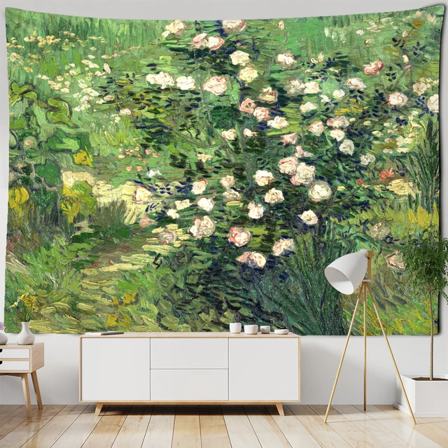 Paysage pastoral Van Gogh peinture à l'huile tapisserie tenture murale Simple Art esthétique salon décoration de la maison 3