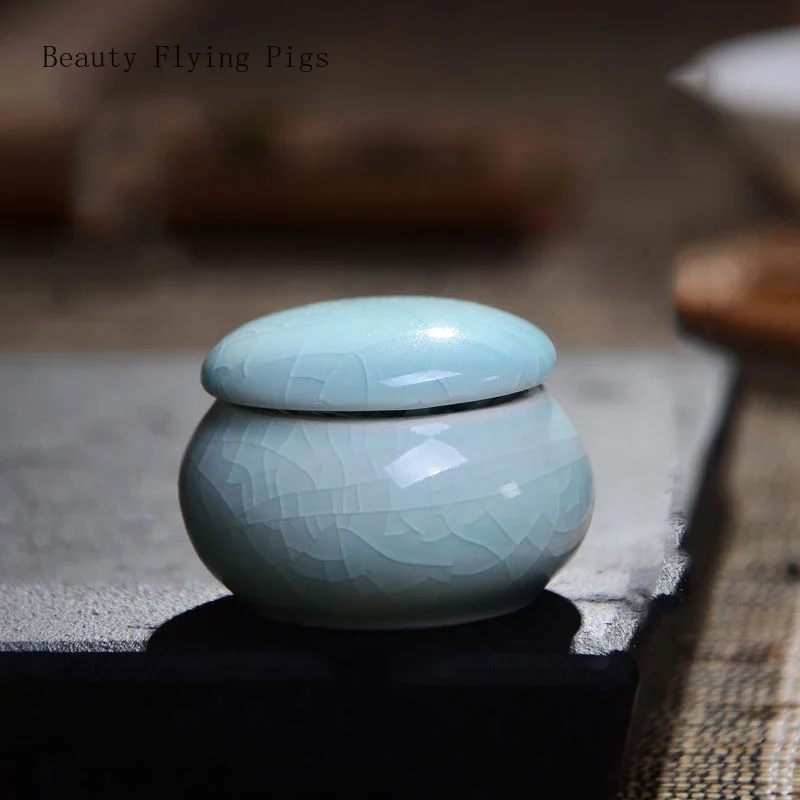 4pcs/lot ceramic mini tea cans sealed cans of fragrant powder ceramic pill pearl powder portable travel storage tank
