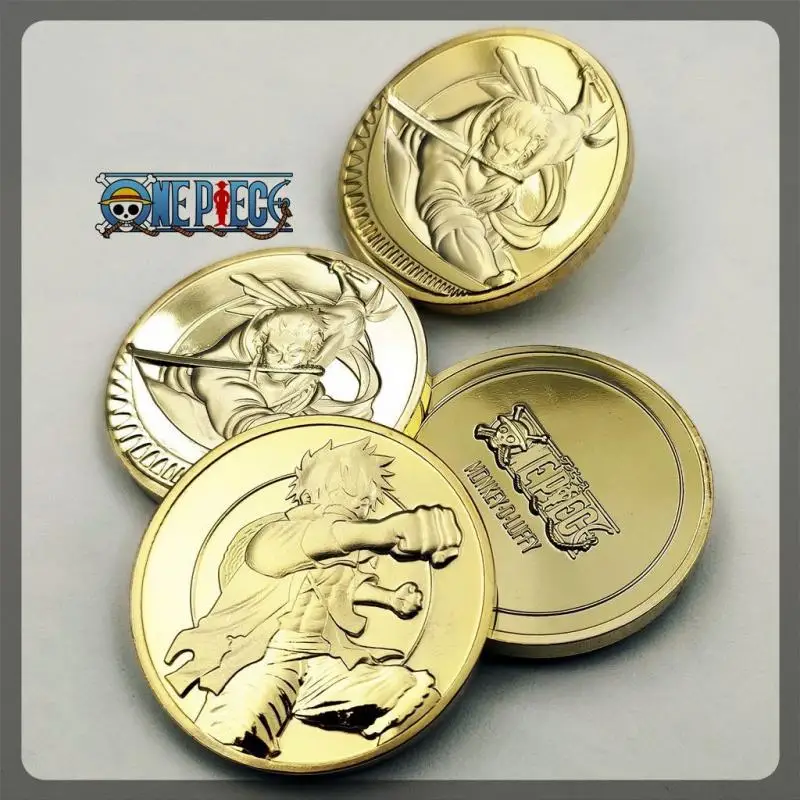 

ONE PIECE Luffy Commemorative Coin Zorogold Plated Gold Coin Game Commemorative Coin Animation Collection Toys Kids Gift