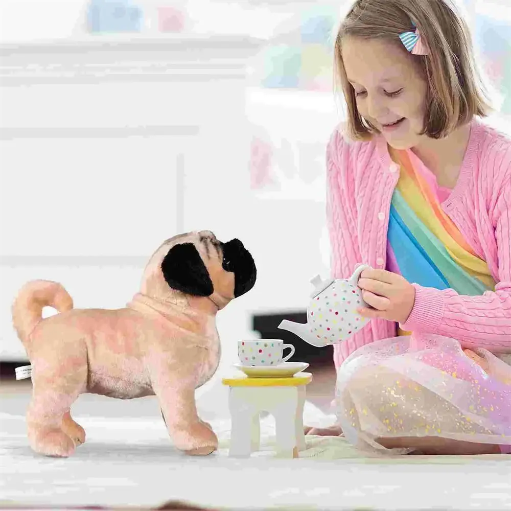 Birthday Gifts Kids Toy 33cm Stuffed Toy Standing Lifelike Dog Plush Toys Pug Dog Plush Stuffed Animals Plush Dog