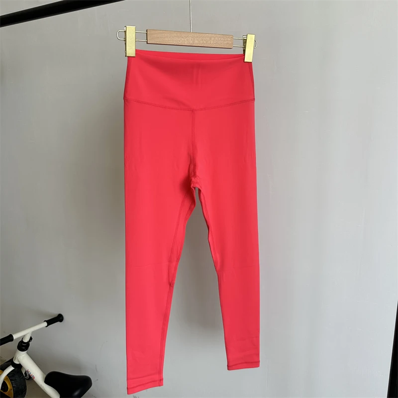 High Waist Yoga Pants Solid Color Fitness Pilates Sports Tights Gym Fashion Hot Girls Fitness Pants Soft Breathable Stretch Hip