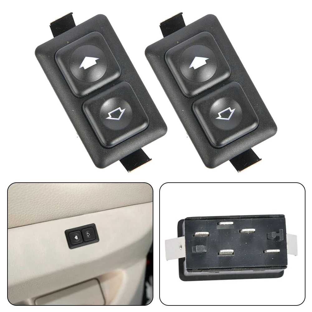 

2Pcs POWER Glass Switch Control 5 Pins Switch For BMW E23 E24 E28 E30 61311381205 Replacement Parts Accessories