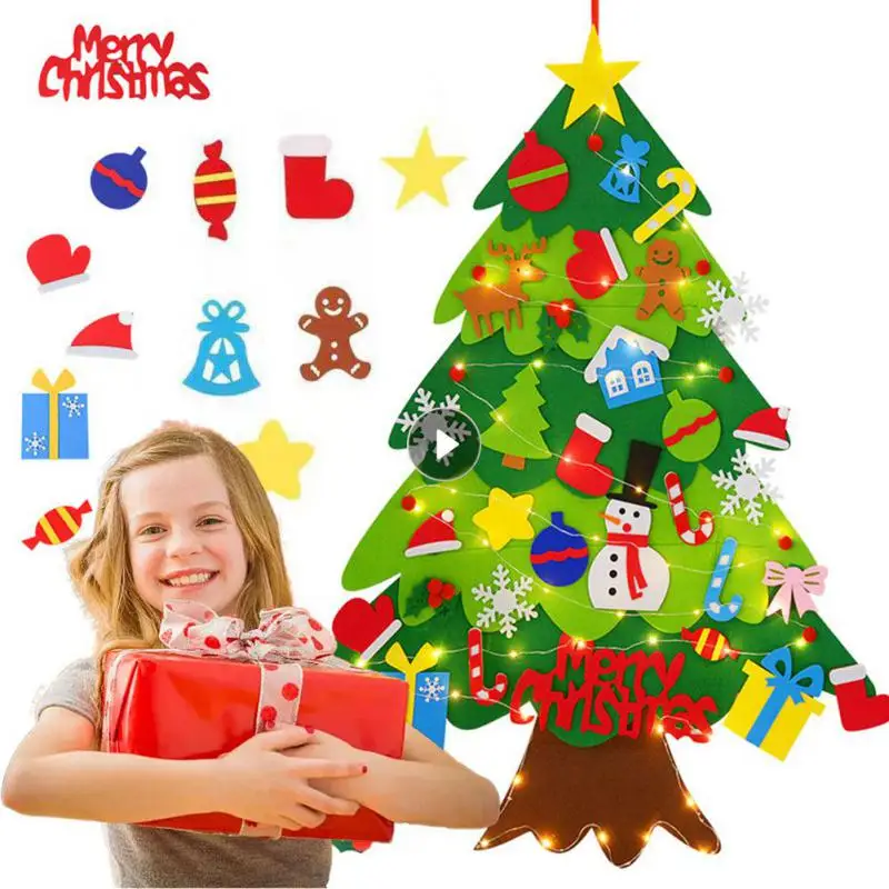 

DIY Felt Christmas Tree Merry Christmas Decorations For Home 2023 Cristmas Ornament Xmas Navidad Gifts Santa Claus New Year Tree