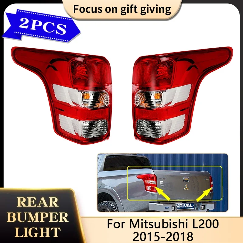 

2x For Mitsubishi L200 Triton Strada 2015 2016 2017 2018 8330A943 8330A944 LED Rear Brake Stop Tail Light Left Right Signal Lamp