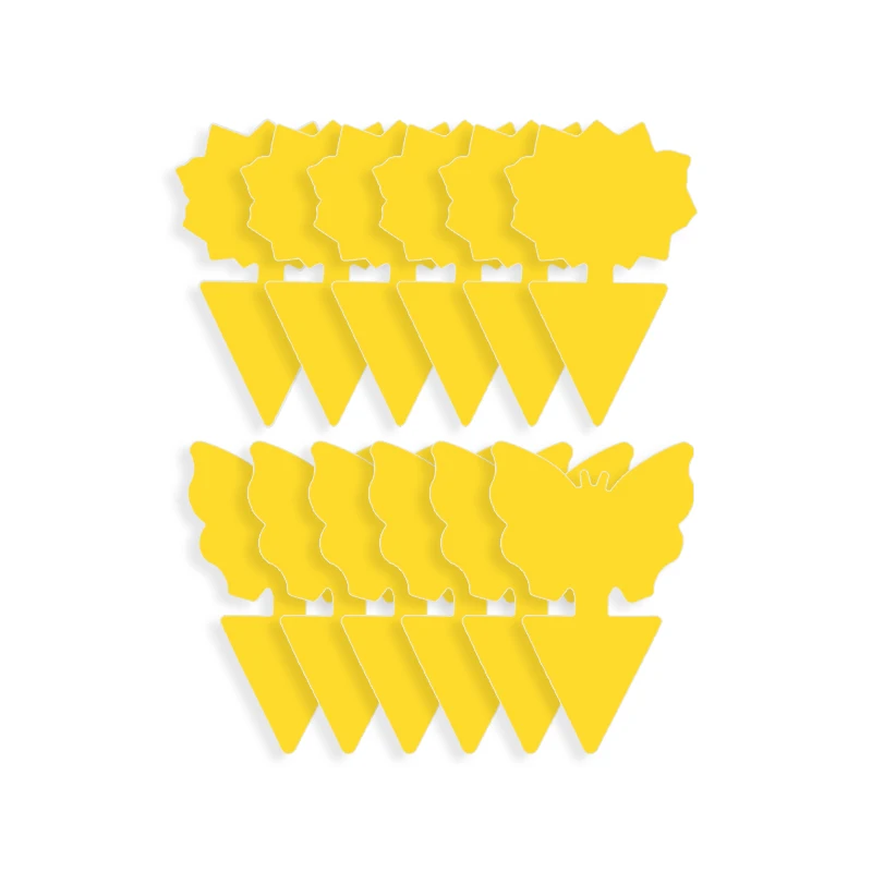 Double sided butterfly sunflower shaped sticky insect board yellow trap