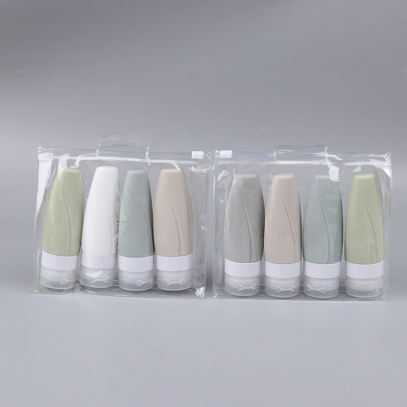 

60ml Lot Silicone Travel Bottle Set Conical Cosmetic Storage Refillable Lotion Bottle Shower Gel Shampoo Empty Container