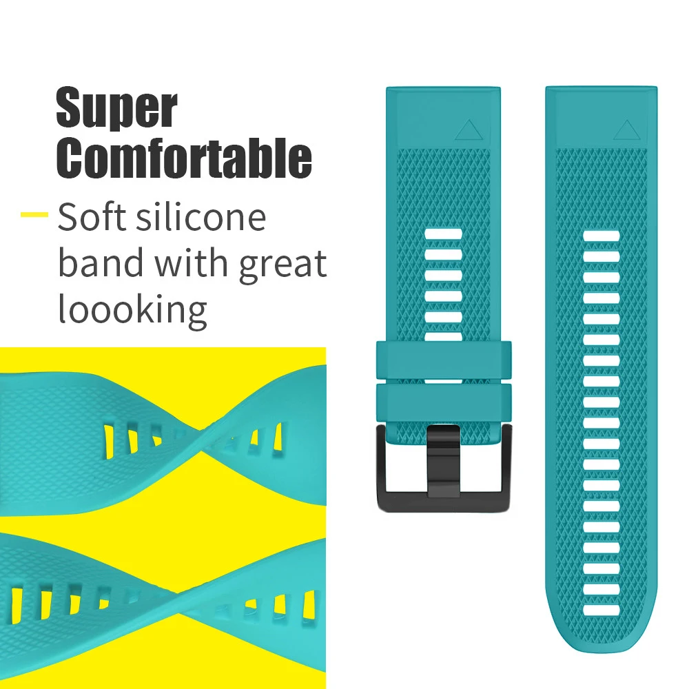 QuickFit Silicone Strap - Premium Watch Wrist Band (Multiple Sizes Available)