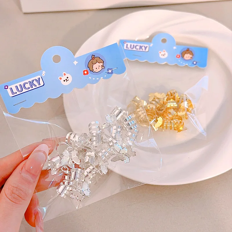 Kids Dreadlocks Hair Buckles Ropes Jazz Dance Hip-hop Dance Performance Decoration Butterfly Opening Hair Ring Hairpin Woman