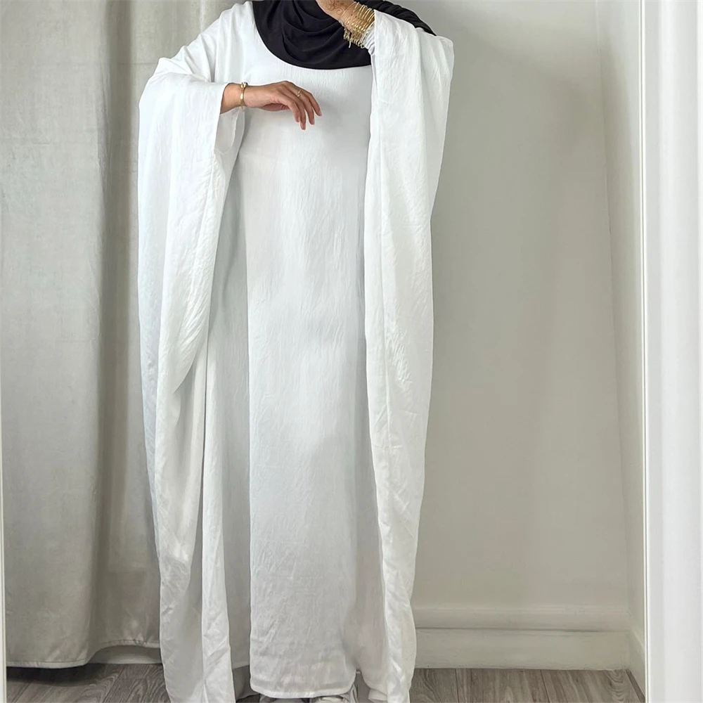 

Eid Mubarak Djellaba Muslim Women Bat Sleeve Smock Dress Ramadan Abaya Dubai Turkey Kaftan Islamic Clothing Robe Prayer Garment
