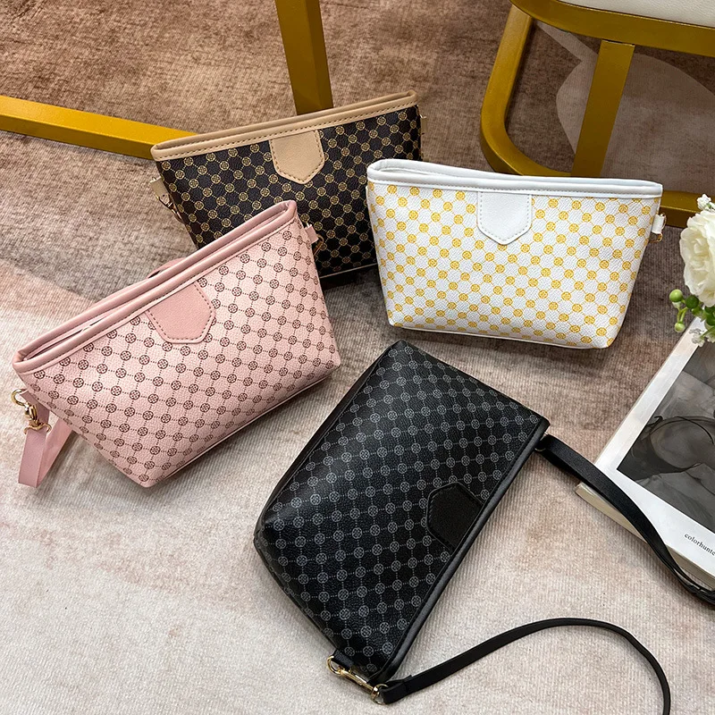 

Новая женская сумка через плечо, женская маленькая квадратная сумка через плечо, Повседневная трендовая ретро-сумка с круглым принтом в горошек