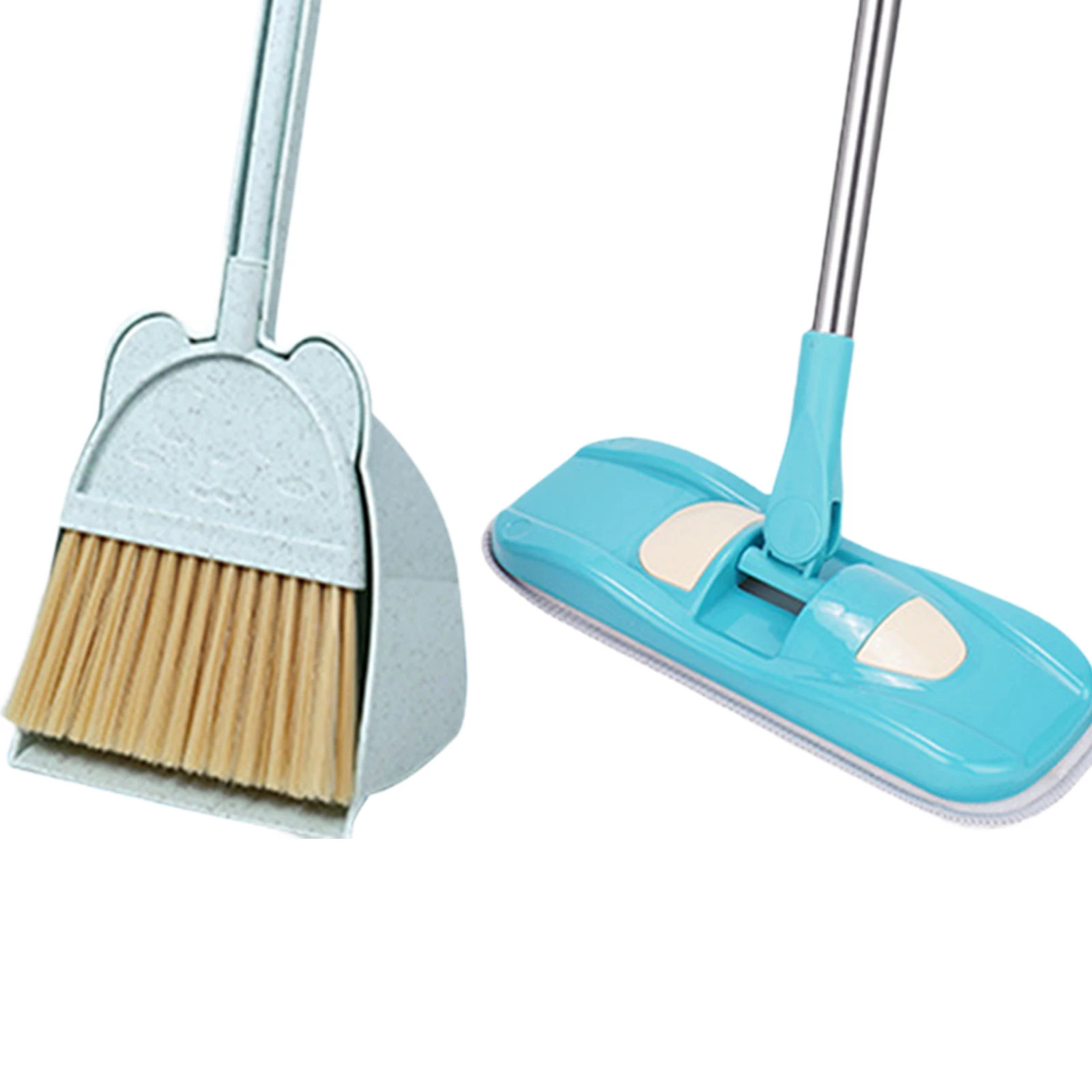 Children Housekeeping Cleaning Tools Mini Broom and Dustpan Mop Set Pretend Play for Preschool Kids Housekeeping Role Play Sets 4