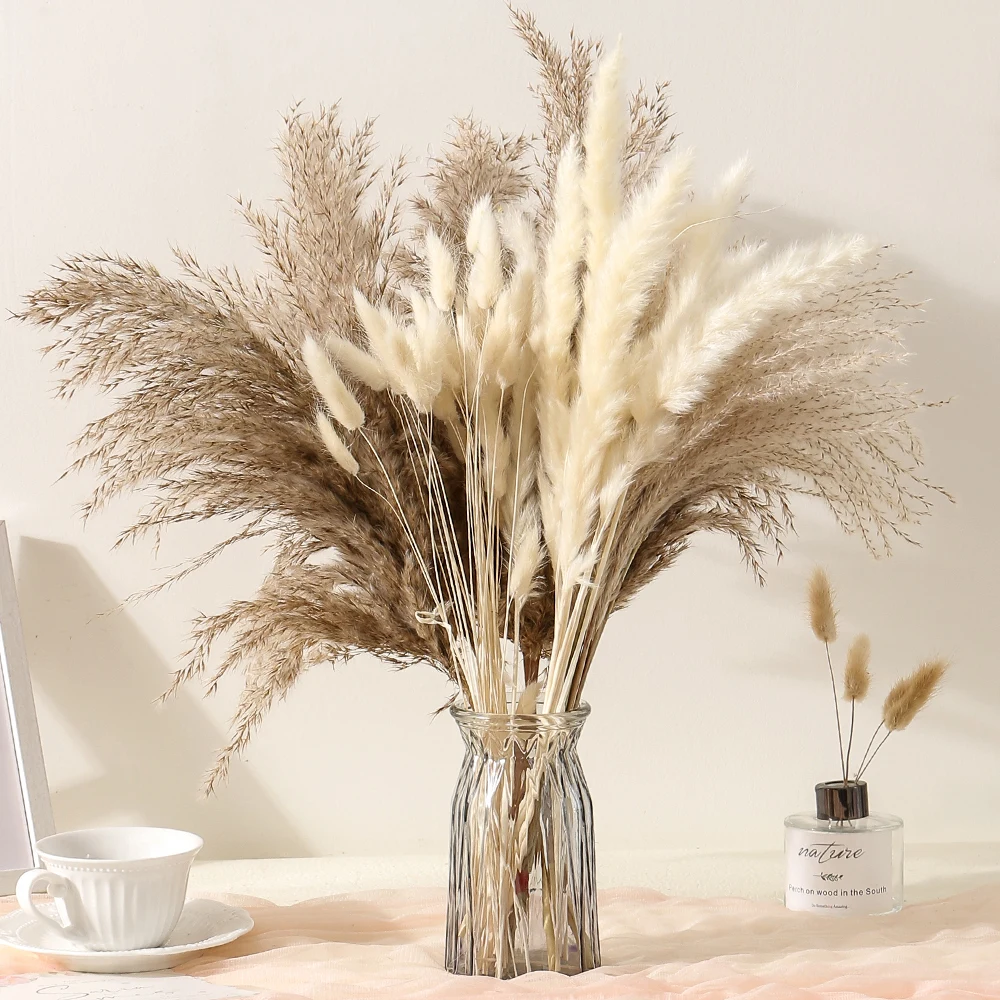 

45pcs Dry Flowers Pampas Natural Dried Flower Bouquet For Home Decor Garden Wedding Decoracion Arrangement Ornaments Accessories