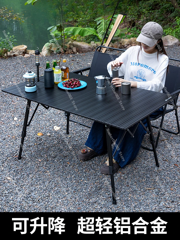 

Стол и стул для кемпинга из алюминиевого сплава, подъемный стол-рулон для яиц, уличный складной стол для пикника, кемпинга, оборудование для пикника
