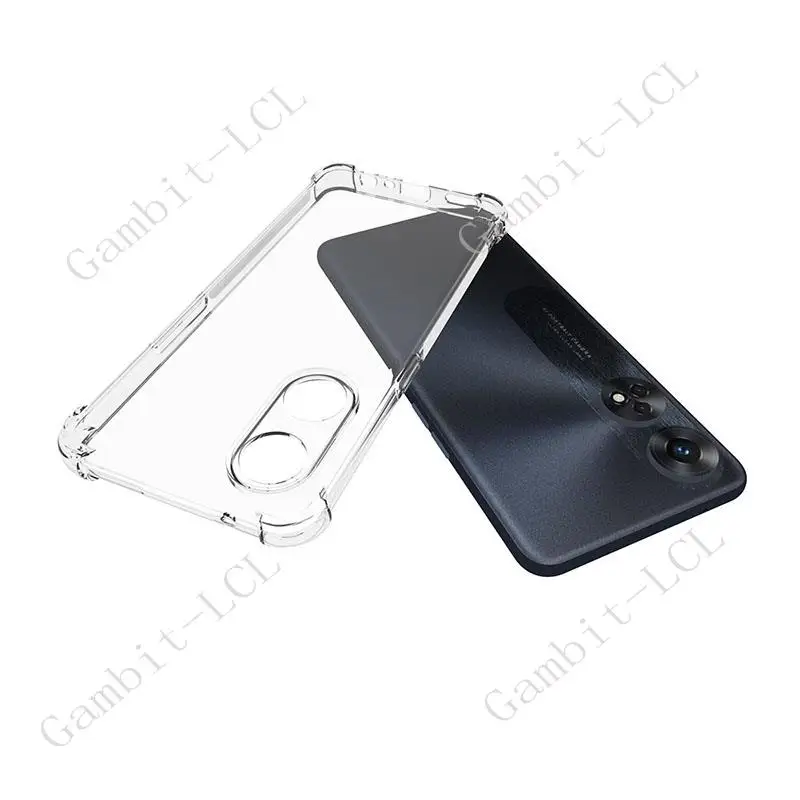 SEAHAI Cover per Oppo Reno 8T 4G (Reno8T) Cover, Ultra Sottile Custodia in TPU a Gradiente Colori, Trasparente Silicone Morbido Case Antiurto Cover, Viola/Blu