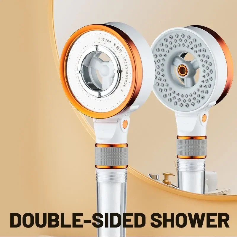 Dupla Face Chuveiro Cabeça Chuveiro o Chuva Água Poupança Acessórios do Banheiro Modos Beleza Novo de Alta Pressã Ajustável