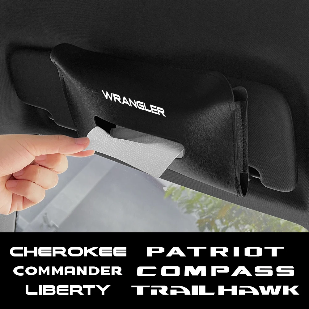 Car Tissue Box Storage Auto Accessories For Jeep Renegade Patriot