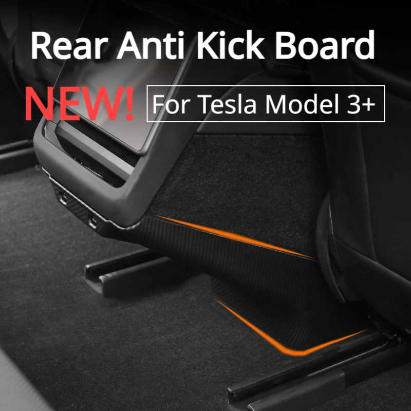 

For Tesla Model 3+ Rear Anti Kick Board Rear Row Under The Air Outlet Guard Board ABS New Model3 Highland 2024 Car Accessories