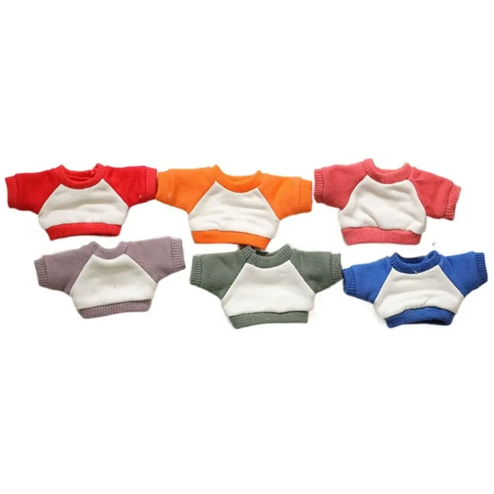 Cotton Doll Clothes Undershirt Solid Color Hoodie Plush Doll Clothes 15cm Doll Accessories High Quality