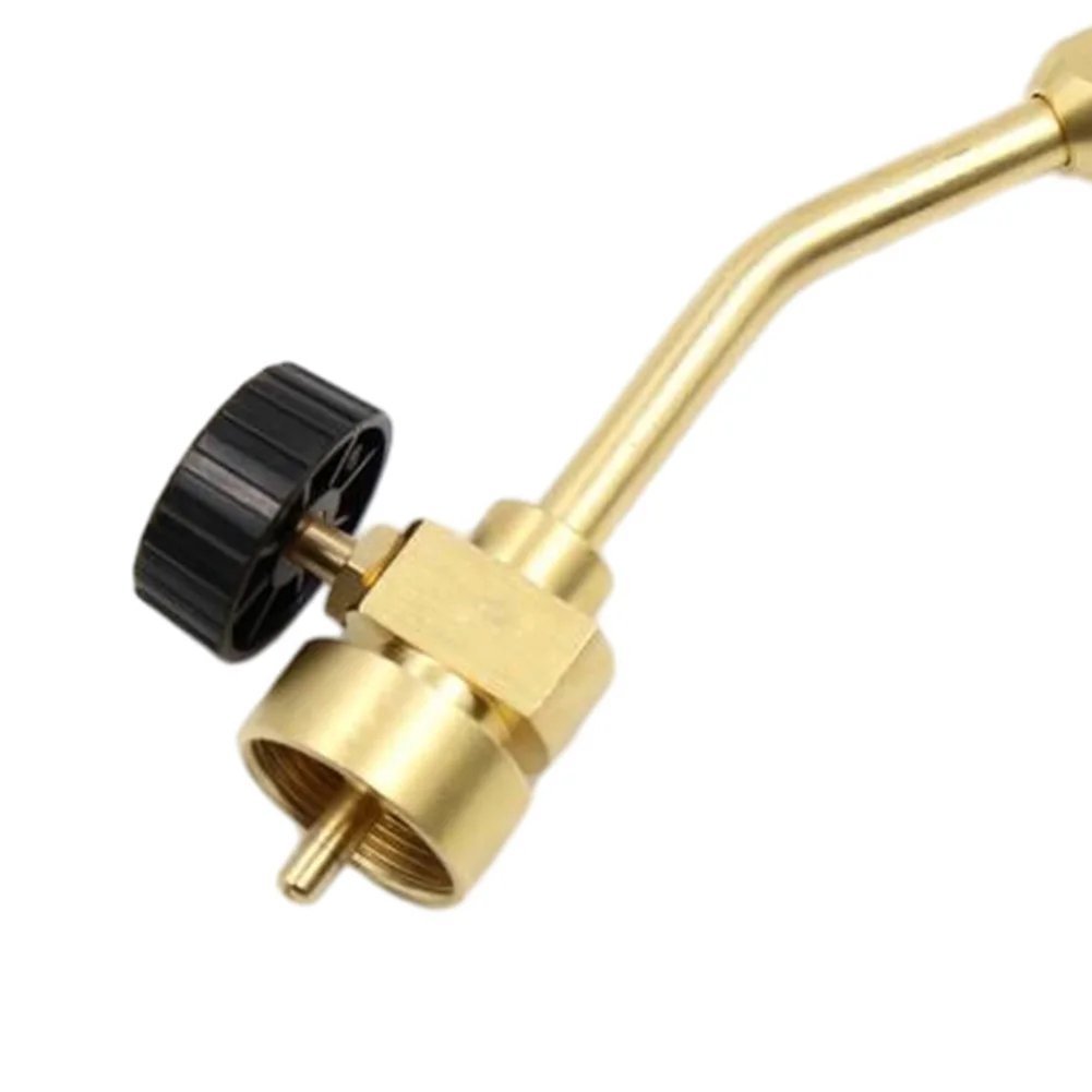 Full Copper Propane Torch Head Pencil Flame MAPP Spray Torch Nozzle High Temperature Heating for Soldering/Brazing