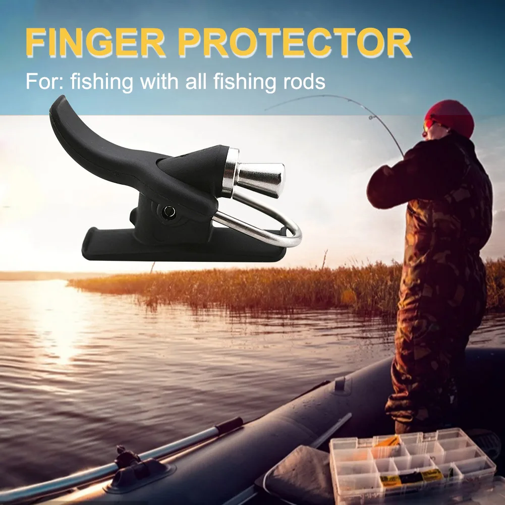 Fishing Rod Clamp Thumb Button Trigger Safety Finger Protector Fish Launch  Surfing Casting Clip Fishing Tackle