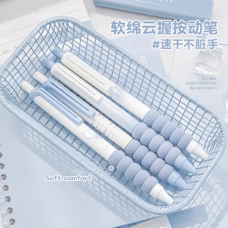 6pc/set Lovely Clouds Series Gel Pen Cute American Heart Stationery Gel Pen  0.5mm Black Ink Scrapbook Pens Student Supplies - AliExpress