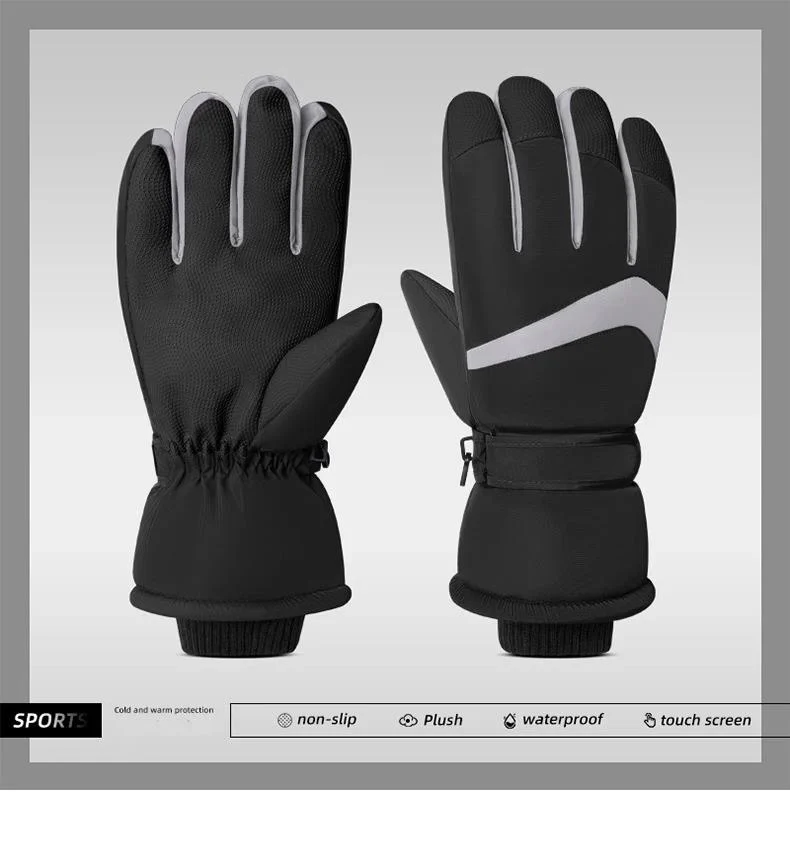 Nouveaux gants de ski pour hommes, cyclisme d'hiver, anti-froid et anti-gel, velours épais, chaud, scooter électrique, gants en coton à écran tactile pour femmes, hiver_voghion.com