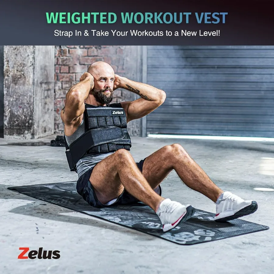Weighted Vest, 20lb Vest Adjustable Weights for Exercise, Weight Vest for Men, Workout Vest for Home Workouts Cardio Strength Tr