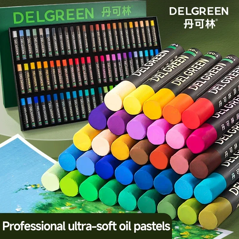 Delgreen 24/36/48/72 set Soft Oil Pastel/Crayon for Painting/Overlay/Scratching Painting Graffiti Crayon Artist Students Drawing 3