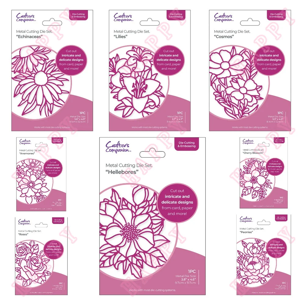 Cosmos Anemones Gigli Echinaceas Metal Craft Cutting Dies Scrapbooking Diary Decoration For Diy Album Paper Template Artigianato