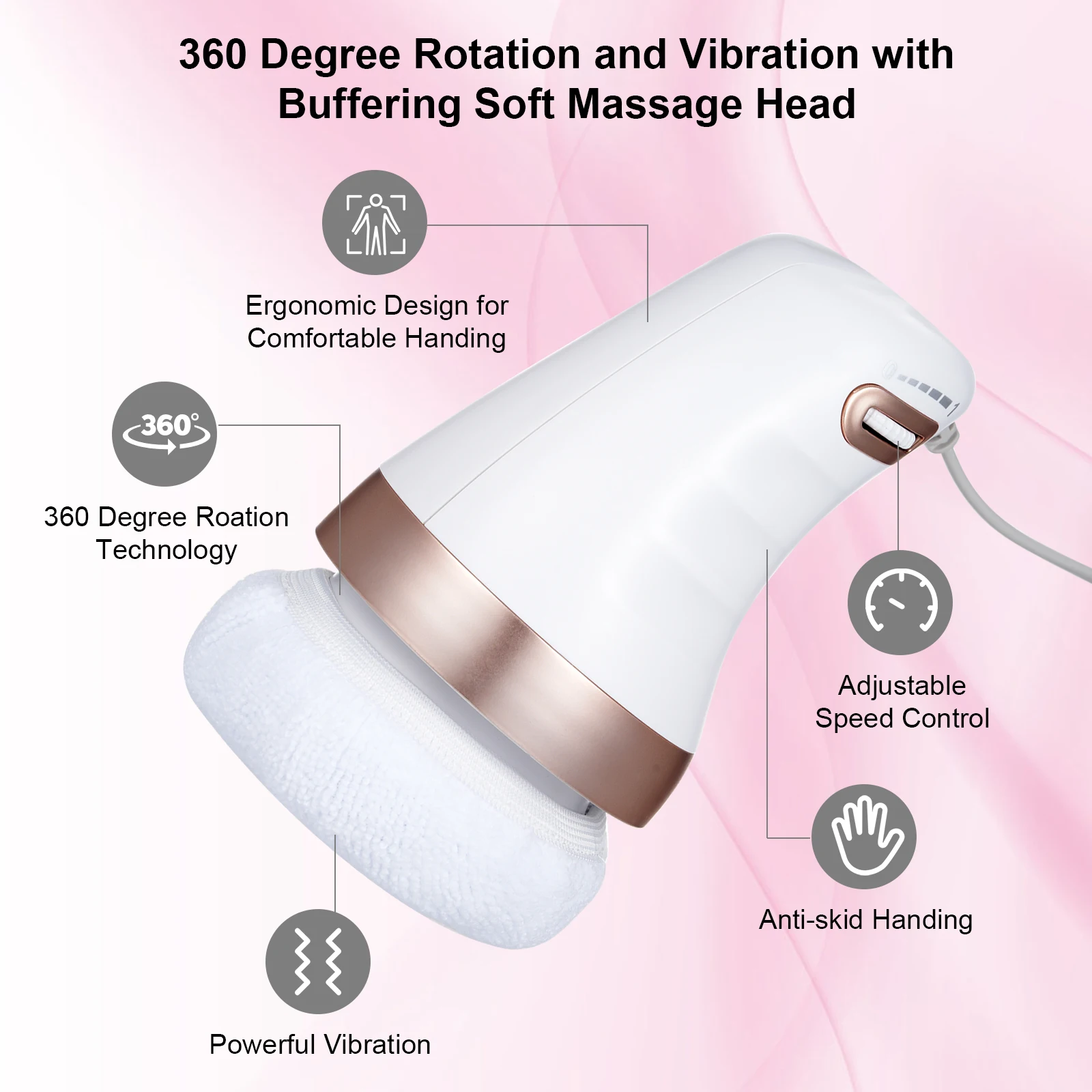 

Cellulite Massager Electric Body Sculpting Machine 6 Skin Washable Pads Body Contouring Massager for Belly Legs Waist Butt Arms