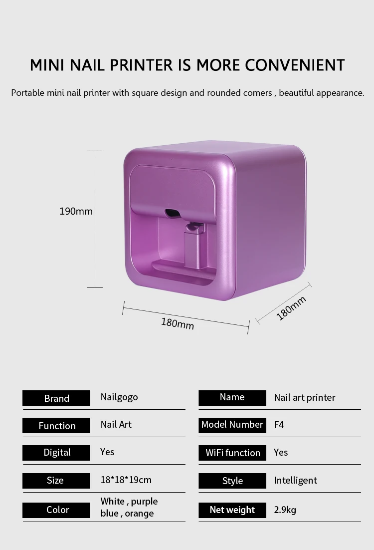 Impresora Digital 3D Inteligente de Uñas Portátil y Multifuncional S538121f23423402caaf9c11e55c09987e