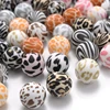 15mm 10Pcs Teether Silicone Beads Leopard Print Round Teething Beads For Baby Pacifier Chain Dummy Holder Clip DIY Necklace 4