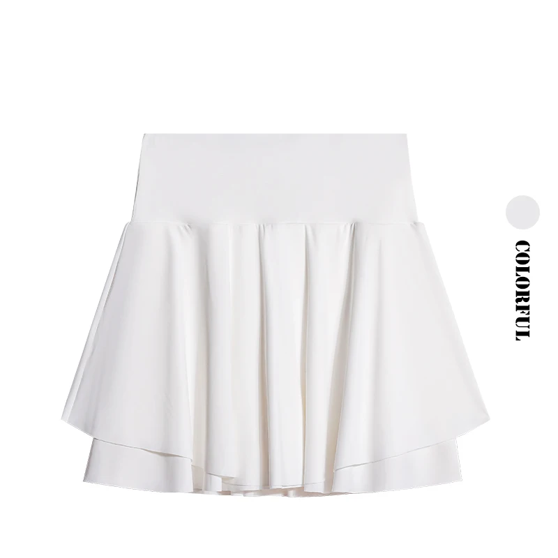 DRUR Tennis Skirts With Pant Sportswear Woman Gym Skirt Pants High Waist Layered Skirt Sports Skort Women Micro-Miniskirt