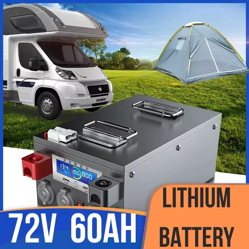 72V 60Ah Lithium-Ion Battery Pack with BMS and 84V Charger