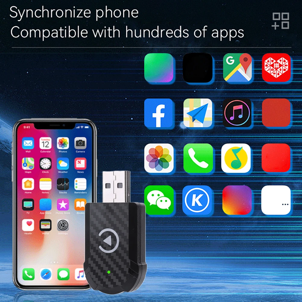 Wired To Wireless Carplay & Android Auto Smart Mini Box Auto Connect Mini Adapter for OEM Wired CarPlay Android Auto Car Systems