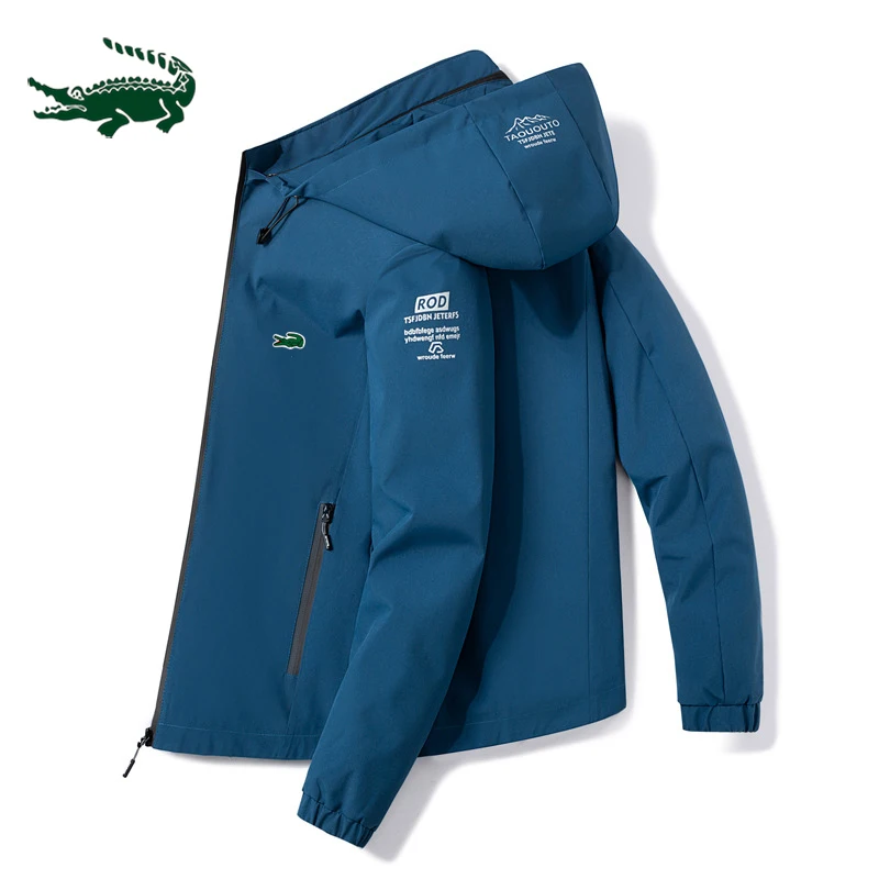 

Chaqueta con capucha y cremallera para hombre, chaqueta deportiva informal de alta calidad para negocios, primavera y otoño 2024