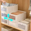 1PC Fabric Window Cotton Linen Storage Box Wardrobe Storage And Arrangement Large Clothing Storage Box Toys Can Be Folded 1