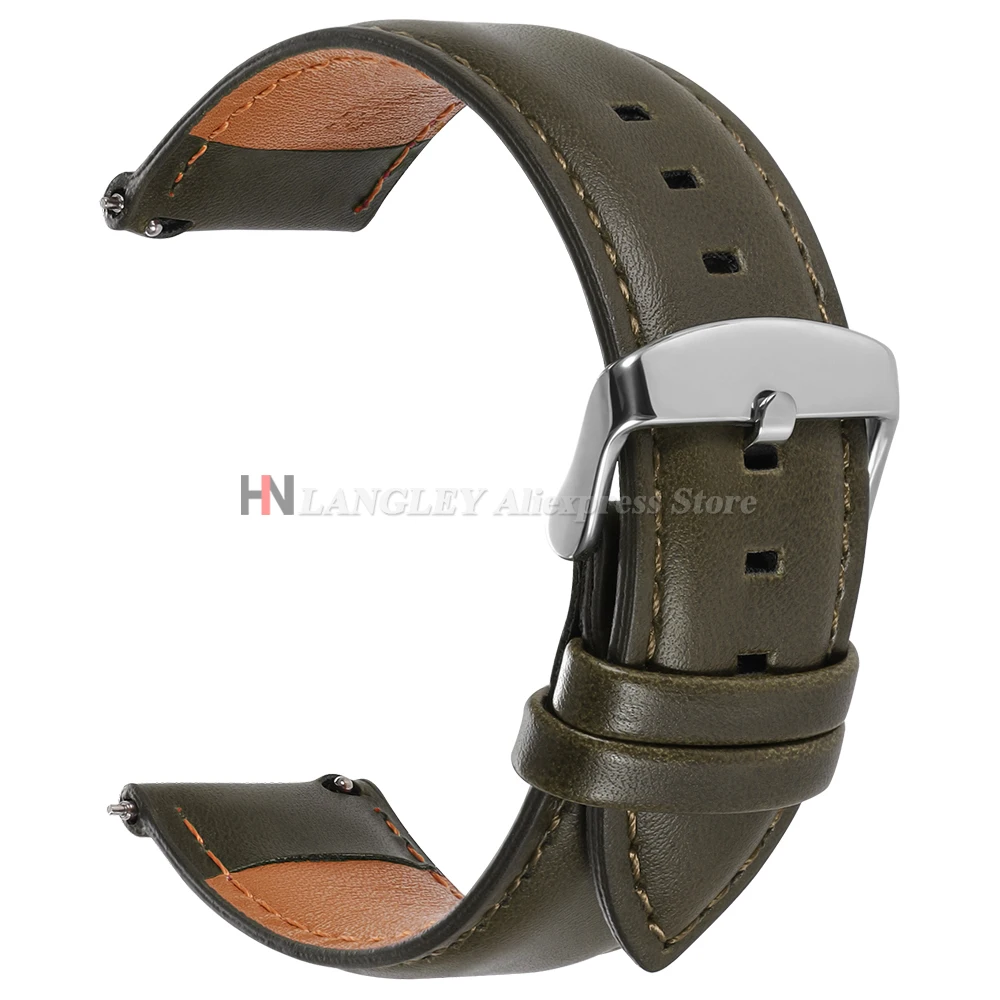 Vintage Brown Cowhide Leather Quick Release Strap - 18mm, 20mm, 22mm