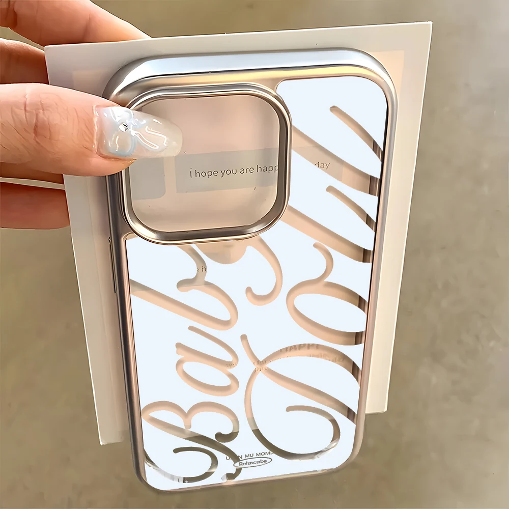 Luxury Minimalist English Letters Clear Soft Phone Case