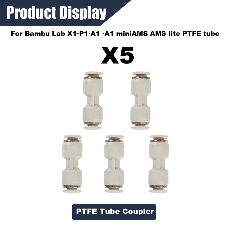 PTFE Tube 2.5mm X 4mm 5M for Bambu Lab X1/X1C/P1P/P1S/A1/A1 Mini/AMS/AMS Lite with Cutter Connectors, 3D Printer Filament Tubing - Image 22