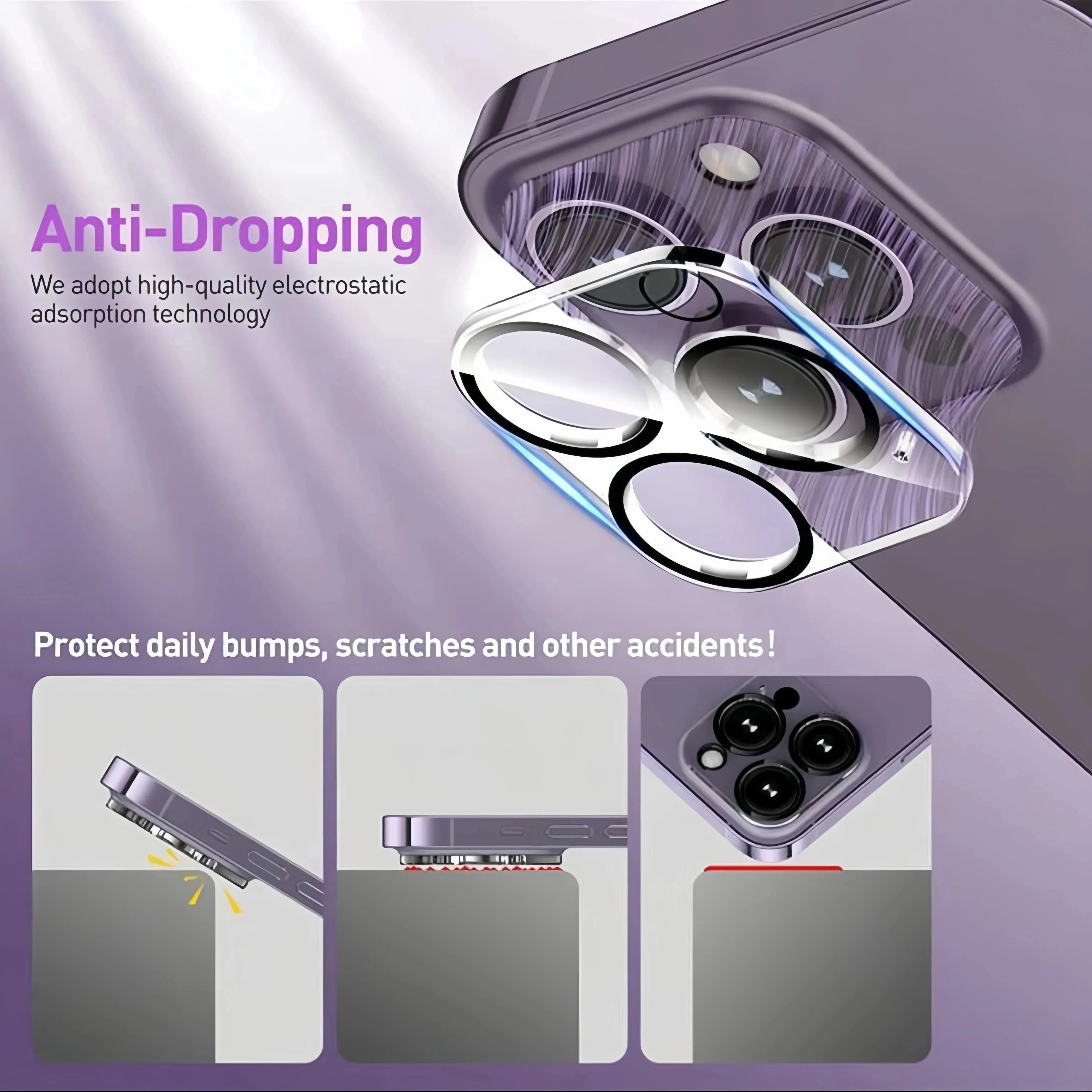 Enhanced Rear Camera Lens Kit with 9H Tempered Glass Protection - 3 Piece Set