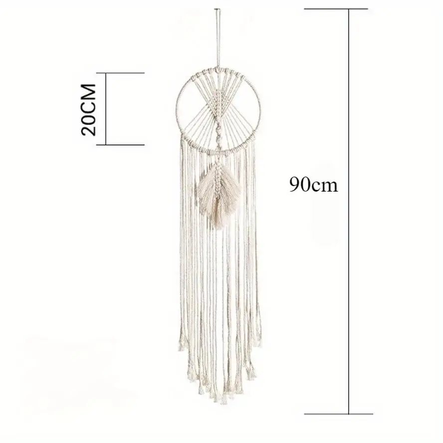 Boho Macrame Leaf Wall Hanging Tapestry - Elegant Room and Home Decor Gift