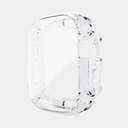Premium Shockproof TPU Protective Case with Screen Protector for Apple Watch Ultra 49mm - Anti - Scratch Shell Cover (Clear)
